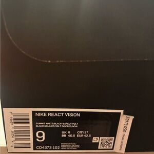 Nike React Vision in Summit White and Black